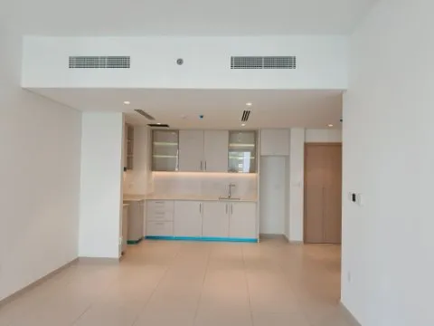 Kitchen fit-out with installed cabinets